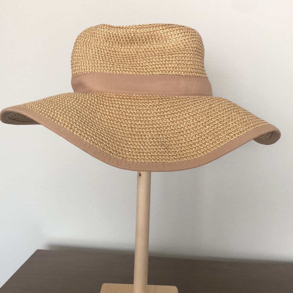 Vince Camuto Gold Metallic Floppy Sun Hat